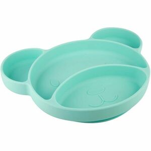 Canpol babies Suction plate Bear dělený talíř s přísavkou Turquoise 500 ml obraz