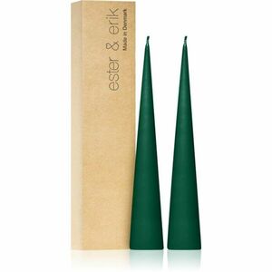 ester & erik cone candles marble green (no. 58) dekorativní svíčka 2x25 cm obraz