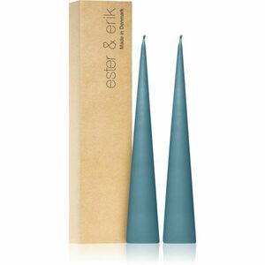 ester & erik cone candles steel blue (no. 64) dekorativní svíčka 2x25 cm obraz