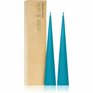 ester & erik cone candles turquoise (no. 56) dekorativní svíčka 2x25 cm obraz