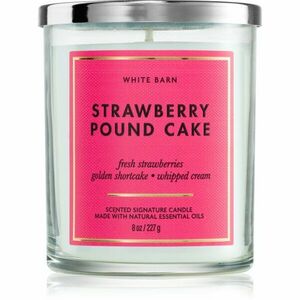 Bath & Body Works Strawberry Pound Cake vonná svíčka 227 g obraz