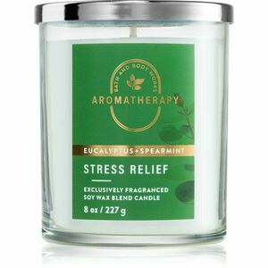 Bath & Body Works Stress Relief Eukalyptus Spearmint vonná svíčka 227 g obraz