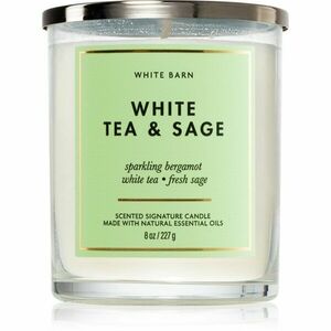 Bath & Body Works White Tea & Sage vonná svíčka 227 g obraz