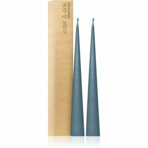 ester & erik cone candles steel blue (no. 64) dekorativní svíčka 2x37 cm obraz