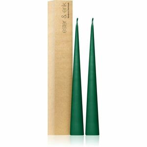 ester & erik cone candles marble green (no. 58) dekorativní svíčka 2x37 cm obraz