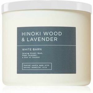 Bath & Body Works Hinoki Wood & Lavender vonná svíčka 411 g obraz