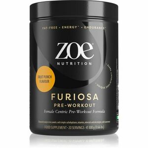 ZOE Furiosa Pre-Workout prášek pro podporu sportovního výkonu příchuť Fruit Punch 300 g obraz