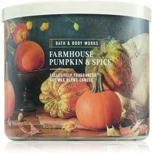 Bath & Body Works Farmhouse Pumpkin & Spice vonná svíčka 411 g obraz