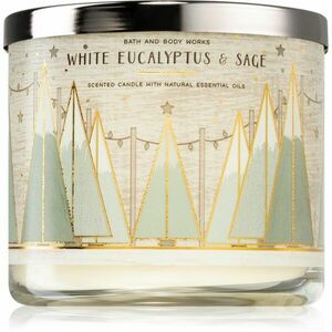 Bath & Body Works White Eucalyptus & Sage vonná svíčka 411 g obraz