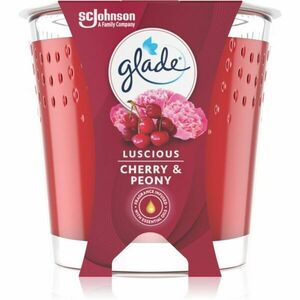 GLADE Luscious Cherry & Peony vonná svíčka Luscious Cherry & Peony 129 g obraz