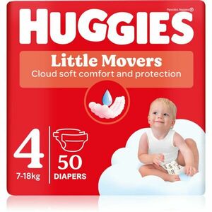 Huggies Little Movers Ultra Comfort jednorázové pleny Jumbo 7-18 kg 50 g obraz