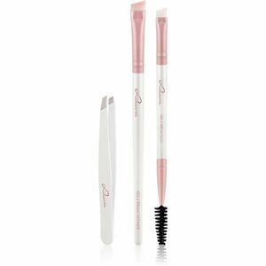 Luvia Cosmetics Prime Vegan Brow Kit sada na úpravu obočí Candy (Pearl White / Rose) 3 ks obraz