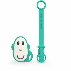 Matchstick Monkey Flat Face Teether & Soother Clip dárková sada pro děti Green obraz