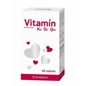 Biomedica Vitamín K2 + D3 + Q10 60 tobolek obraz