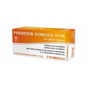 Biomedica Pyridoxin 20 mg 30 tablet obraz