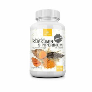 Allnature Kurkumin s piperinem bylinný extrakt 60 kapslí obraz