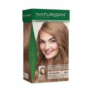 NATURIGIN Organic Based 100% Permanent Hair Colours Ash Blonde 8.1 barva na vlasy 115 ml obraz