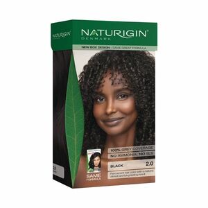 NATURIGIN Organic Based 100% Permanent Hair Colours Black 2.0 barva na vlasy 115 ml obraz