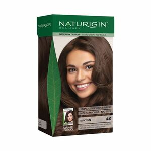 NATURIGIN Organic Based 100% Permanent Hair Colours Brown 4.0 barva na vlasy 115 ml obraz