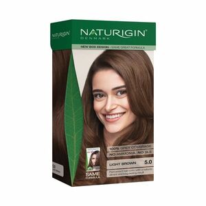 NATURIGIN Organic Based 100% Permanent Hair Colours Light Brown 5.0 barva na vlasy 115 ml obraz