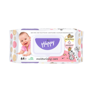 Bella Baby Happy Čisticí ubrousky oat protein a panthenol 64 ks obraz