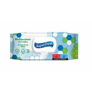 SuperFresh Vlhčené ubrousky s antibakteriálním efektem 72 ks obraz