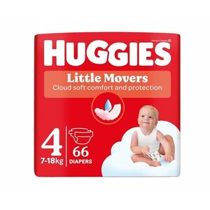 Huggies Little Movers 4 7-18 kg jednorázové plenky 66 ks obraz