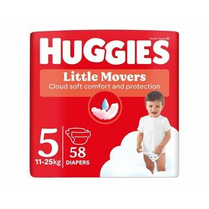 Huggies Little Movers 5 11-25 kg jednorázové plenky 58 ks obraz