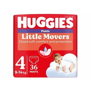 Huggies Little Movers Pants 4 9-14 kg jednorázové plenkové kalhotky 36 ks obraz