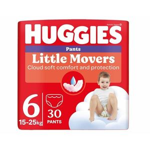 Huggies Little Movers Pants 6 15-25 kg jednorázové plenkové kalhotky 30 ks obraz