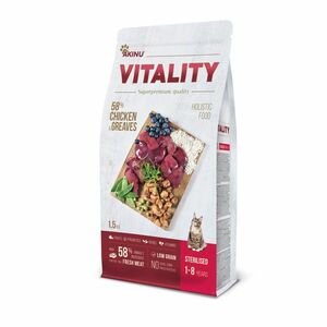 Akinu VITALITY granule pro sterilované kočky kuřecí 1, 5 kg obraz