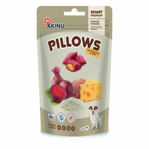 Akinu Pillows polštářky s červenou řepou a sýrem pamlsek pro psy 80 g obraz