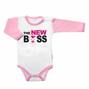 Baby Nellys Body dl. rukáv s textem, The New Boss, 62 obraz