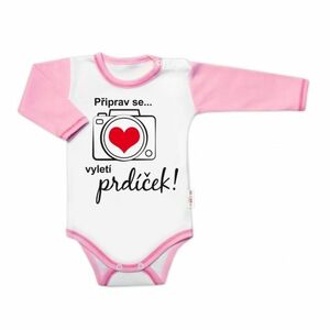 Baby Nellys Body dl. rukáv - Připrav se..vyletí prdíček, vel.86 obraz