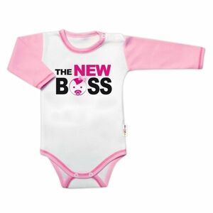 Baby Nellys Body dl. rukáv, The New Boss, vel. 80, holka obraz