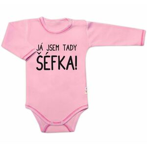 Baby Nellys Body dl. rukáv s vtipným textem, Já jsem tady ŠÉFKA!, vel. 86 obraz