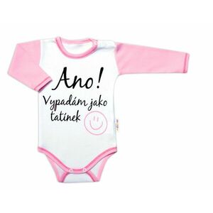 Baby Nellys Body dl. rukáv - Ano! Vypadám jako tatínek, holka, vel.56 obraz