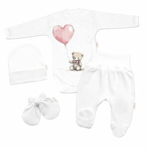 Baby Nellys Sada do porodnice pro miminko 4D Teddy Love - bílá/růžová, 50 obraz