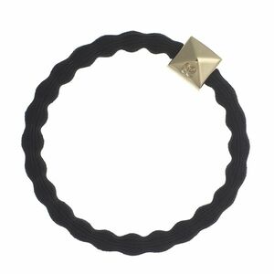 By Eloise London Gold Pyramid Stud Black (černá) obraz