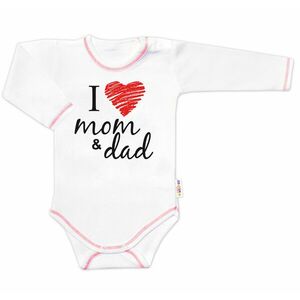 Baby Nellys Body dlouhý rukáv I love mom & dad vel. 68 obraz