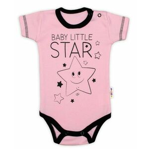 Baby Nellys Body krátký rukáv Baby Little Star - růžové vel. 62 obraz