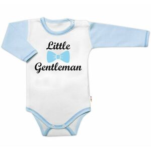 Baby Nellys Body dl. rukáv s vtip. textem Little Gentleman, kluk vel. 86 obraz