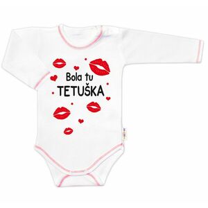 Baby Nellys Body dlouhý rukáv s vtipným textem Bola tu TETUŠKA vel. 74 obraz