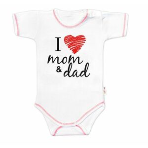 Baby Nellys Body krátký rukáv I love mom & dad vel. 86 obraz