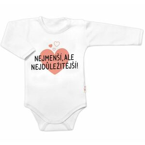 Baby Nellys Body dlouhý rukáv, Nejmenší, ale nejdůležitější, bílé vel. 80 obraz