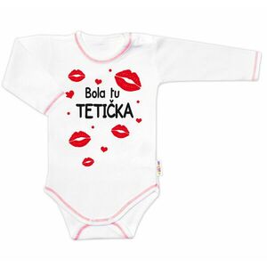 Baby Nellys Body dlouhý rukáv s vtipným textem Bola tu TETIČKA vel. 68 obraz