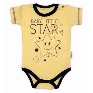 Baby Nellys Body krátký rukáv Baby Little Star - žluté obraz