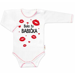 Baby Nellys Body dlouhý rukáv s vtipným textem Bola tu BABIČKA vel. 86 obraz