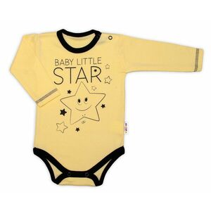 Baby Nellys Body dlouhý rukáv, žluté, Baby Little Star vel. 56 obraz