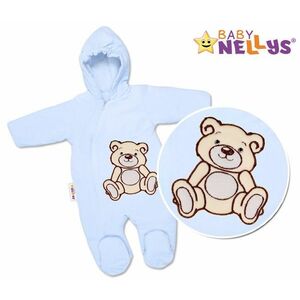 Baby Nellys Kombinézka/overálek Teddy Bear, velikost: 68 - sv. modrá obraz